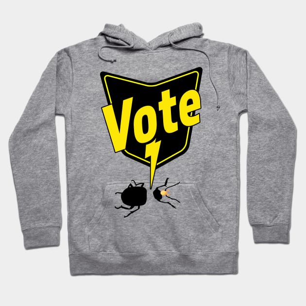 Know Your Parasites Vote Bug Spray Hoodie by OrangeMonkeyArt